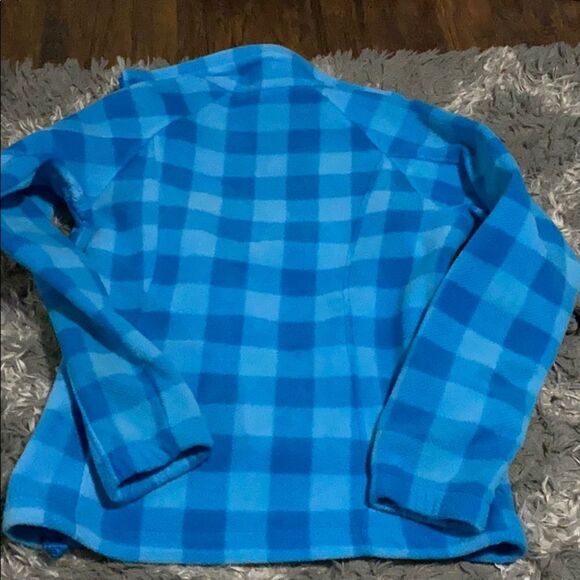 Columbia Fleece Jacket size M EUC blue checkered - Picture 7 of 7